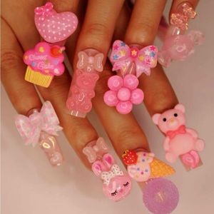 “Ice candy” press on nails